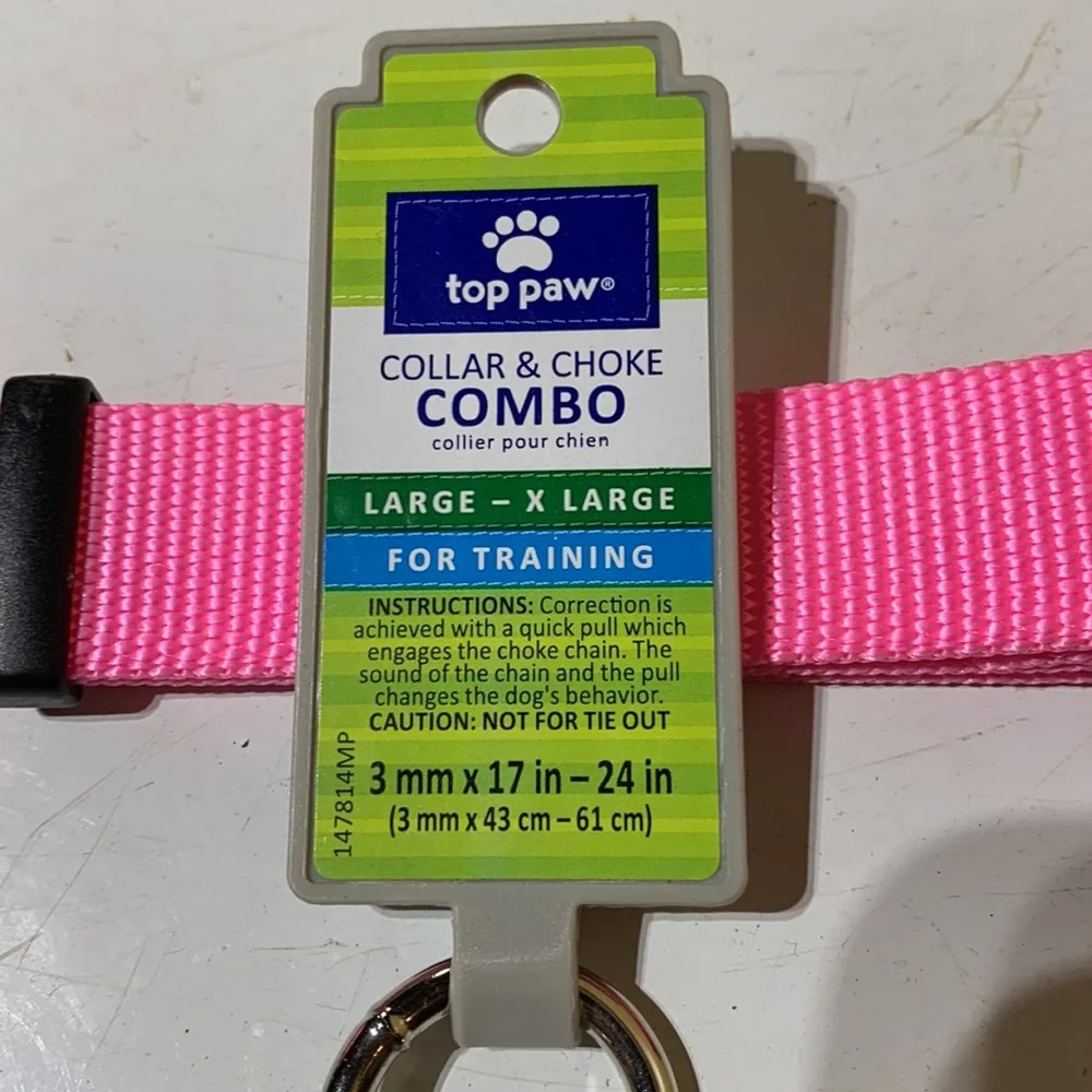 🆕 COLLAR & CHOKE COMBO- FOR LARGE TO X-LARGE DOGS WHILE TRAINING